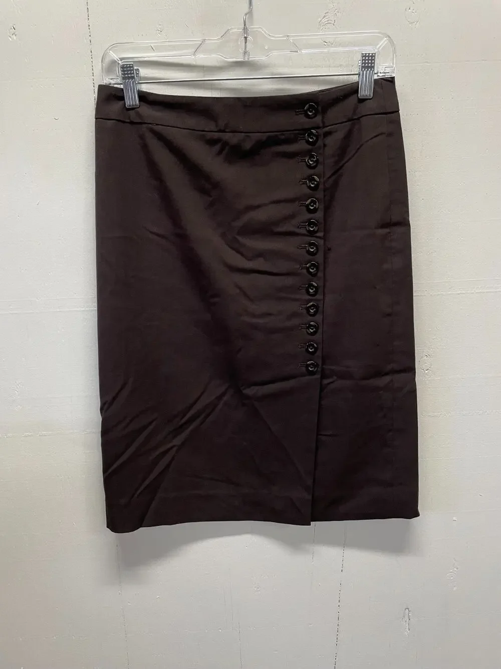 Ann Taylor Women's Skirt Size 2 Brown Buttons Up The Front